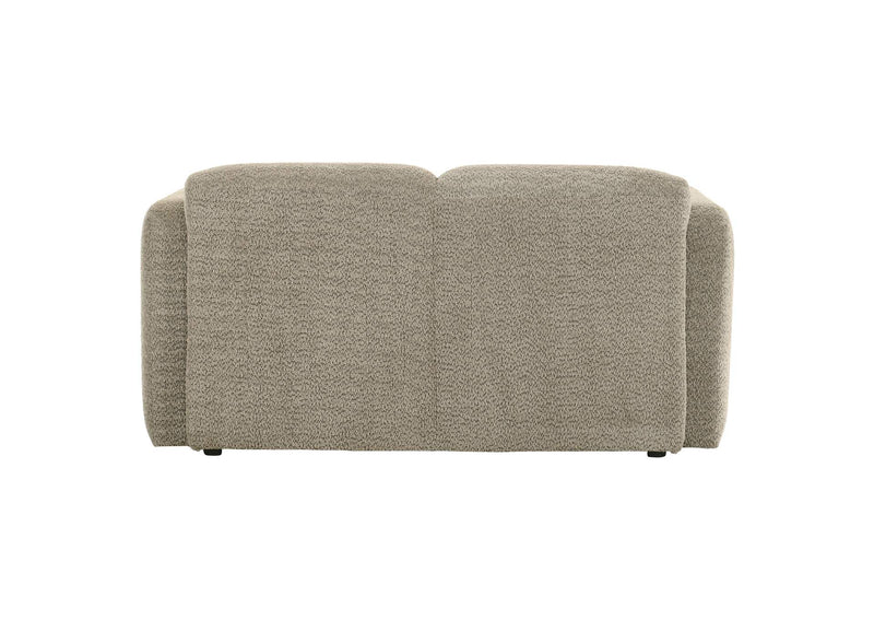 509815 Dorset Fabric Upholstered Round Track Arm Loveseat Brown