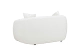 509871-S2 Isabella 2-piece Faux Sheepskin Upholstered Sofa Set Natural