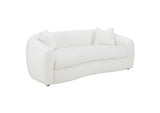 509871-S3 Isabella 3-piece Faux Sheepskin Upholstered Sofa Set Natural