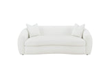 509871-S3 Isabella 3-piece Faux Sheepskin Upholstered Sofa Set Natural