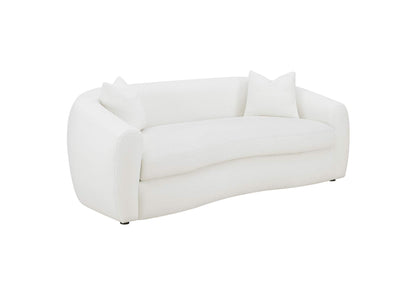 509871 Isabella Faux Sheepskin Upholstered Sofa Natural