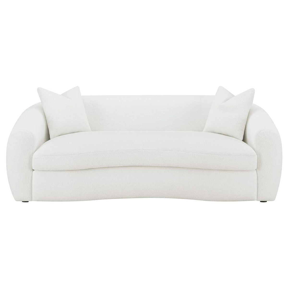 509871 Isabella Faux Sheepskin Upholstered Sofa Natural