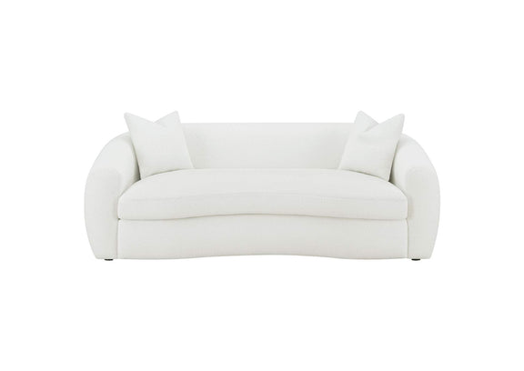 509871 Isabella Faux Sheepskin Upholstered Sofa Natural