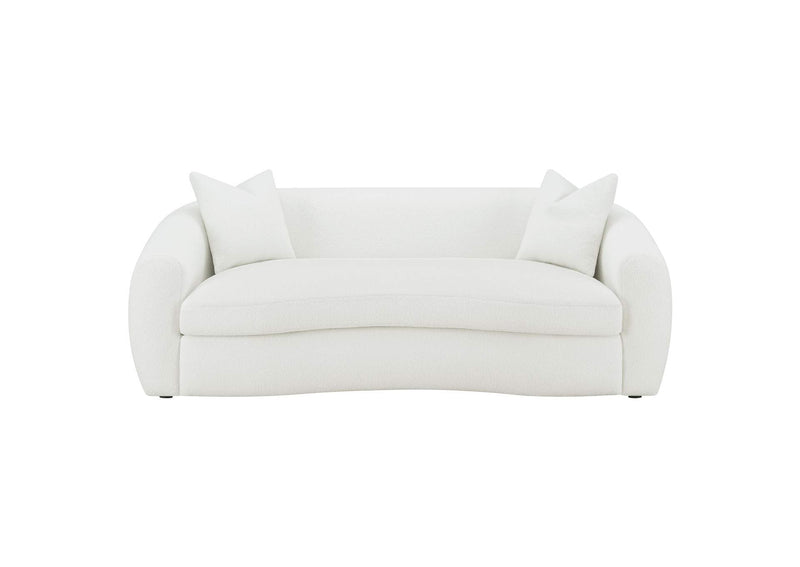509871 Isabella Faux Sheepskin Upholstered Sofa Natural
