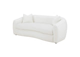509871 Isabella Faux Sheepskin Upholstered Sofa Natural