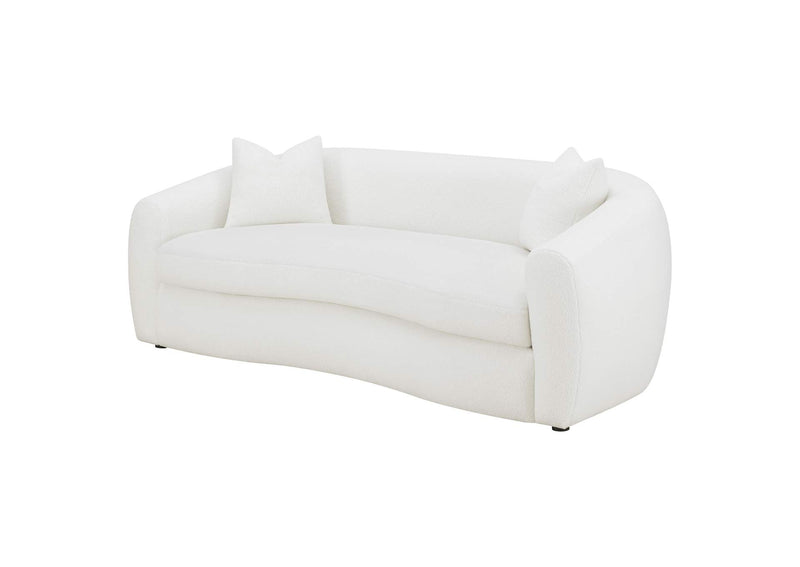 509871 Isabella Faux Sheepskin Upholstered Sofa Natural