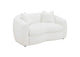 509872 Isabella Faux Sheepskin Upholstered Loveseat Natural