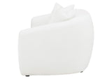 509872 Isabella Faux Sheepskin Upholstered Loveseat Natural