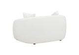 509872 Isabella Faux Sheepskin Upholstered Loveseat Natural