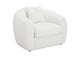 509873 Isabella Faux Sheepskin Upholstered Accent Chair Natural