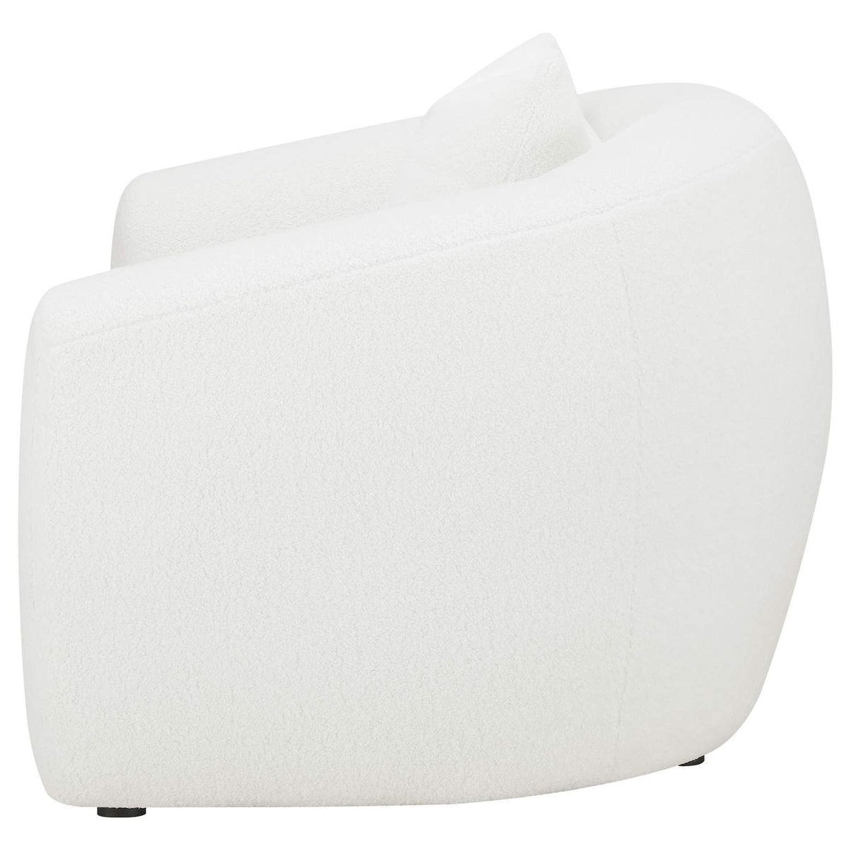 509873 Isabella Faux Sheepskin Upholstered Accent Chair Natural