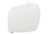 509873 Isabella Faux Sheepskin Upholstered Accent Chair Natural