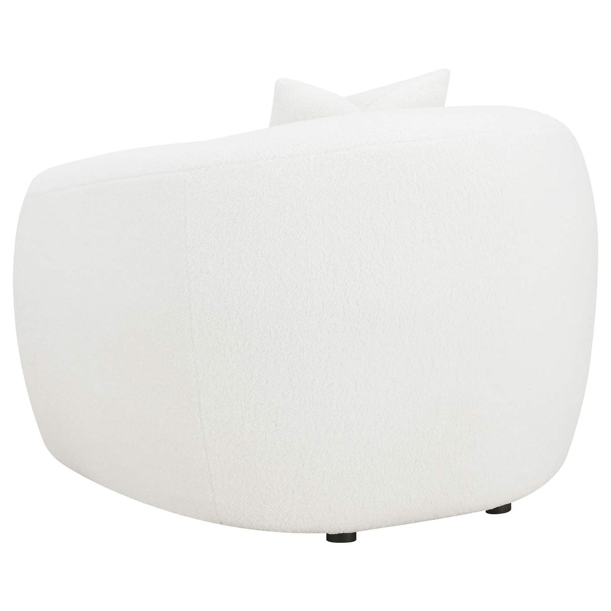 509873 Isabella Faux Sheepskin Upholstered Accent Chair Natural