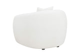 509873 Isabella Faux Sheepskin Upholstered Accent Chair Natural