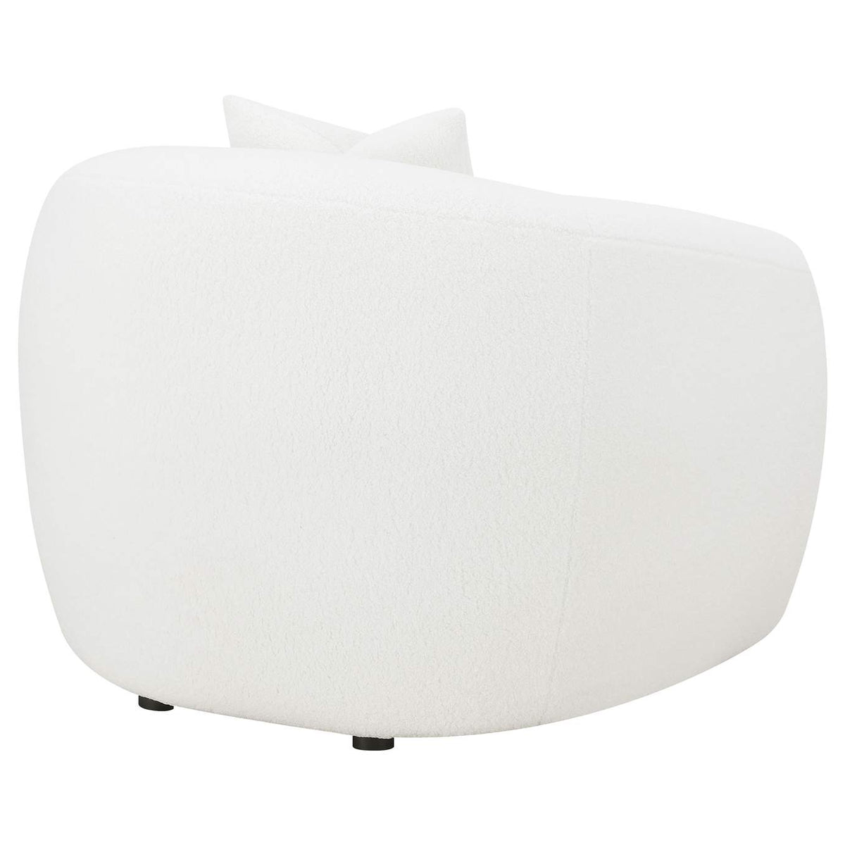 509873 Isabella Faux Sheepskin Upholstered Accent Chair Natural