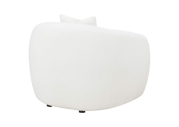 509873 Isabella Faux Sheepskin Upholstered Accent Chair Natural