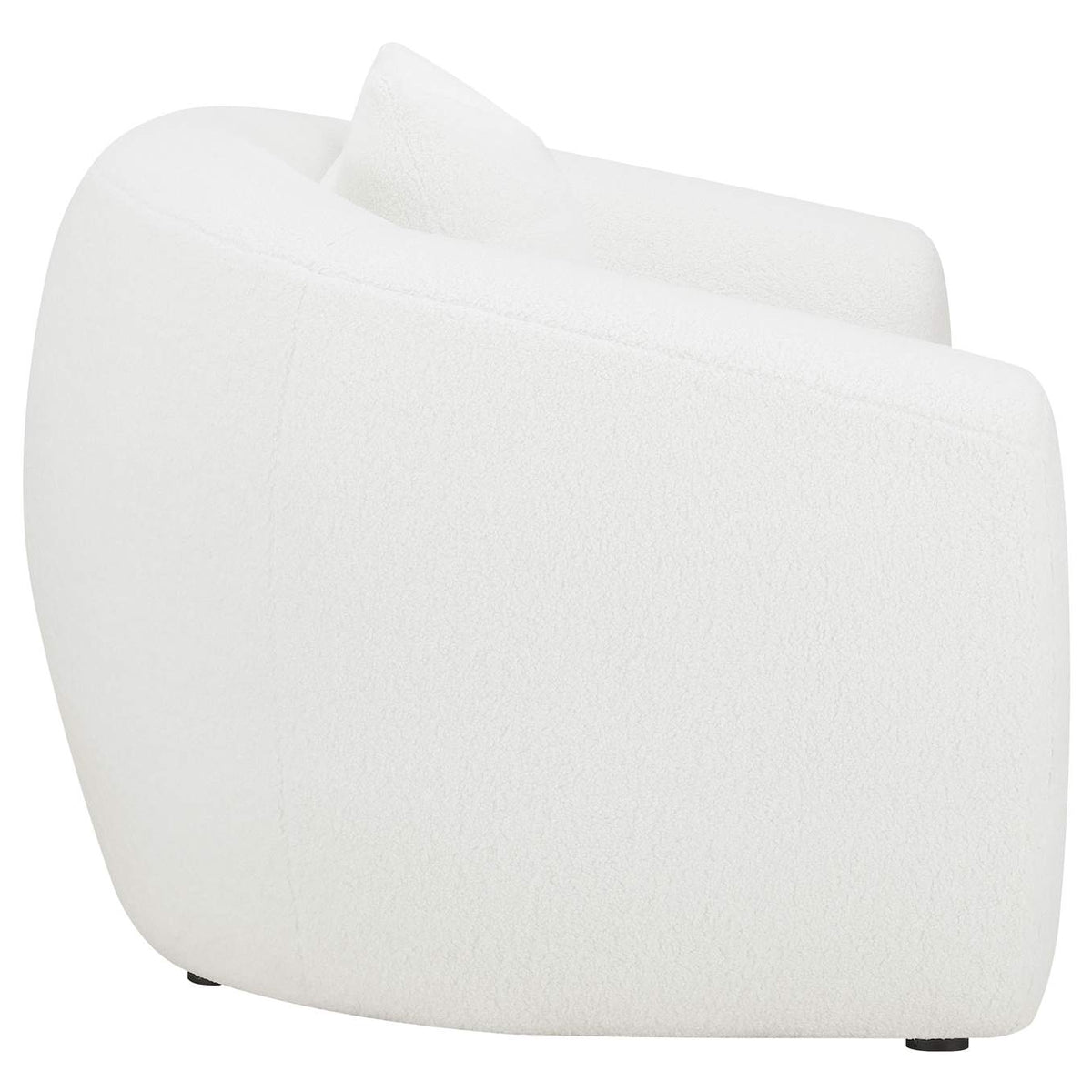 509873 Isabella Faux Sheepskin Upholstered Accent Chair Natural