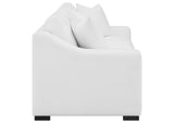 509891-S2 Ashlyn 2-piece Upholstered Sloped Arm Sofa Set White