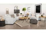 Ashlyn 3-piece Upholstered Sloped Arm Sofa Set White
