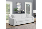 509891 Ashlyn Upholstered Sloped Arm Sofa White