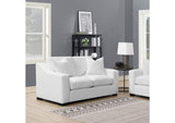 509892 Ashlyn Upholstered Sloped Arm Loveseat White