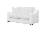 509892 Ashlyn Upholstered Sloped Arm Loveseat White