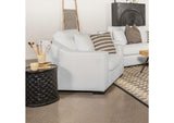 509893 Ashlyn Upholstered Sloped Arm Accent Chair White