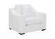 509893 Ashlyn Upholstered Sloped Arm Accent Chair White