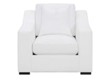 509893 Ashlyn Upholstered Sloped Arm Accent Chair White