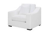 509893 Ashlyn Upholstered Sloped Arm Accent Chair White