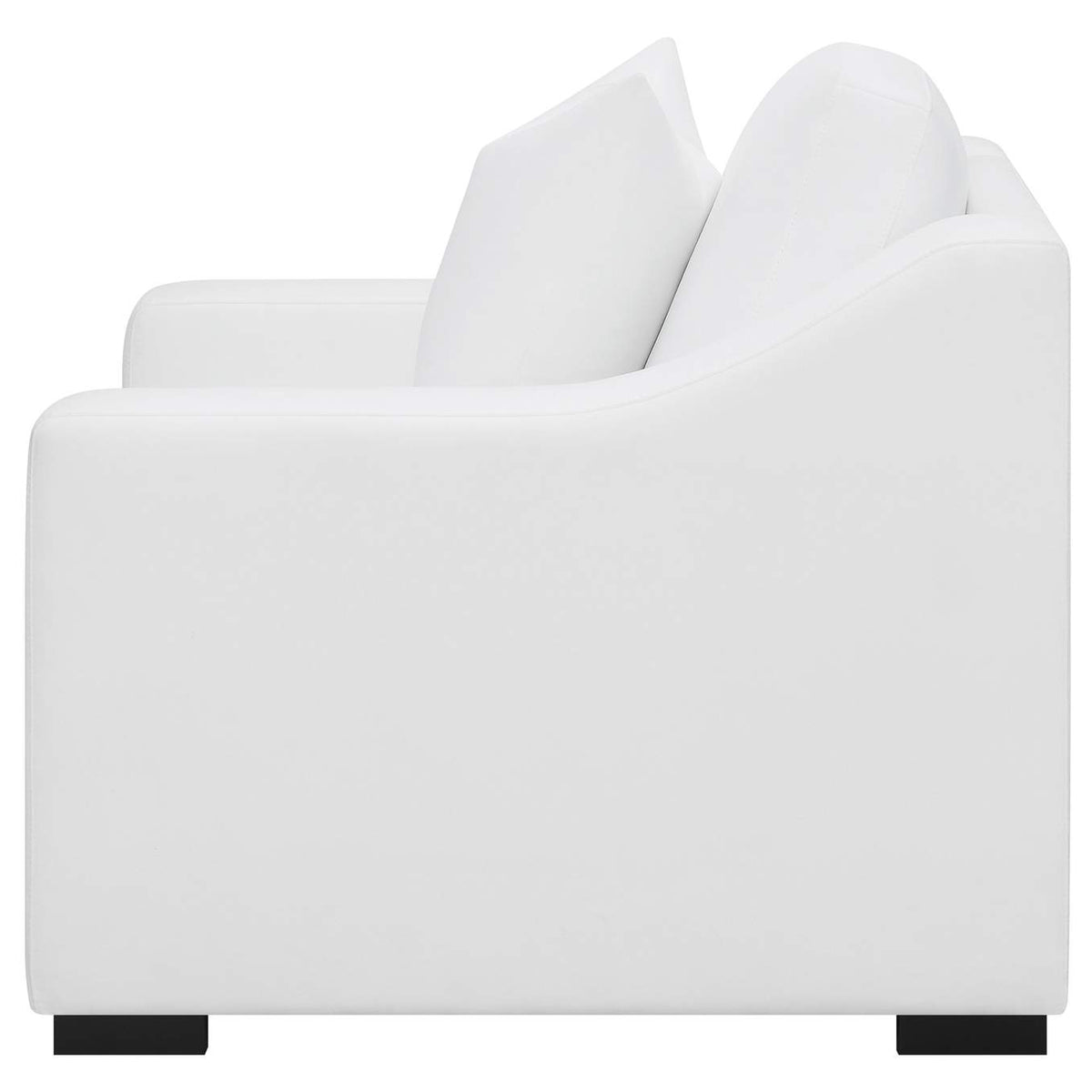 509893 Ashlyn Upholstered Sloped Arm Accent Chair White
