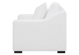 509893 Ashlyn Upholstered Sloped Arm Accent Chair White
