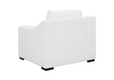 509893 Ashlyn Upholstered Sloped Arm Accent Chair White
