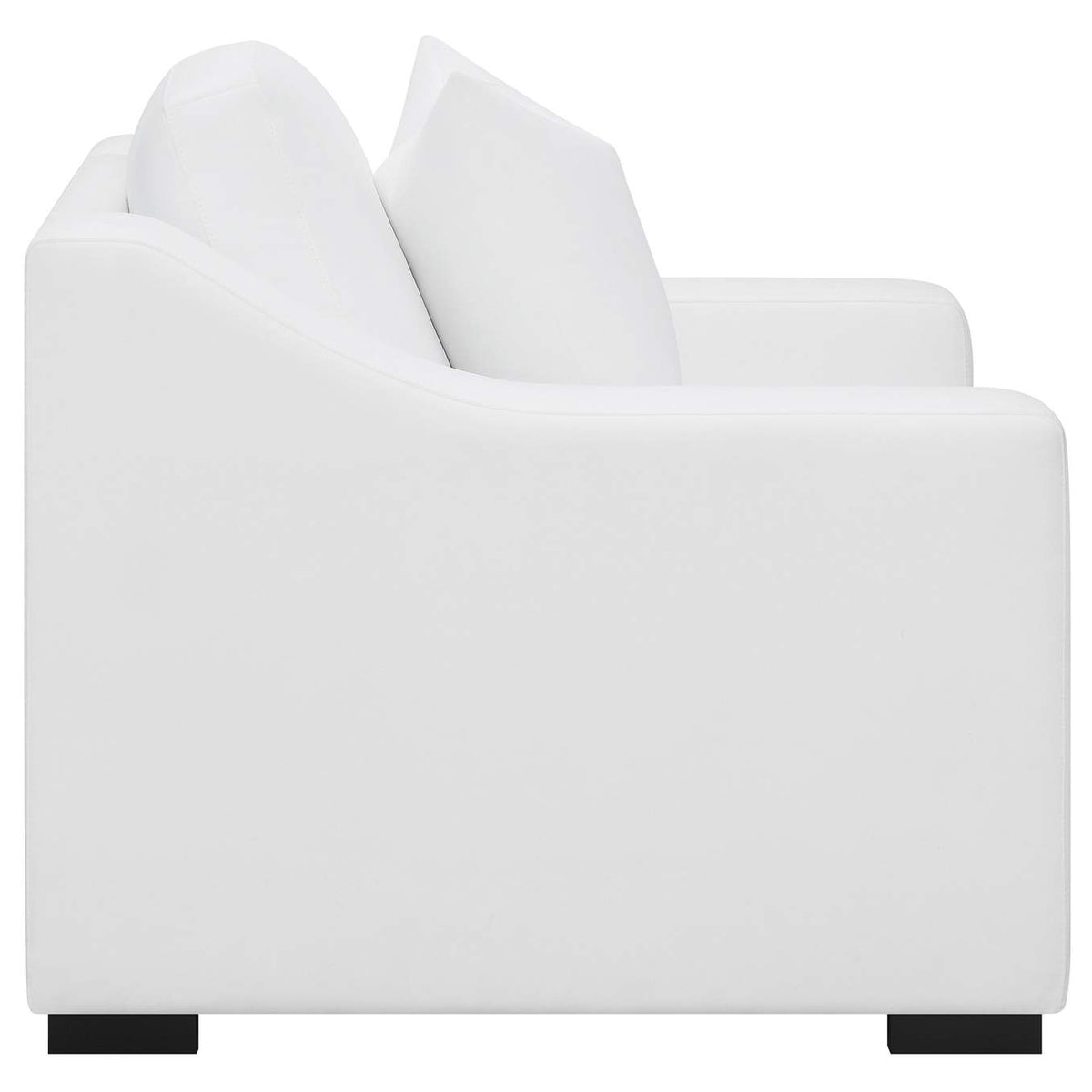 509893 Ashlyn Upholstered Sloped Arm Accent Chair White