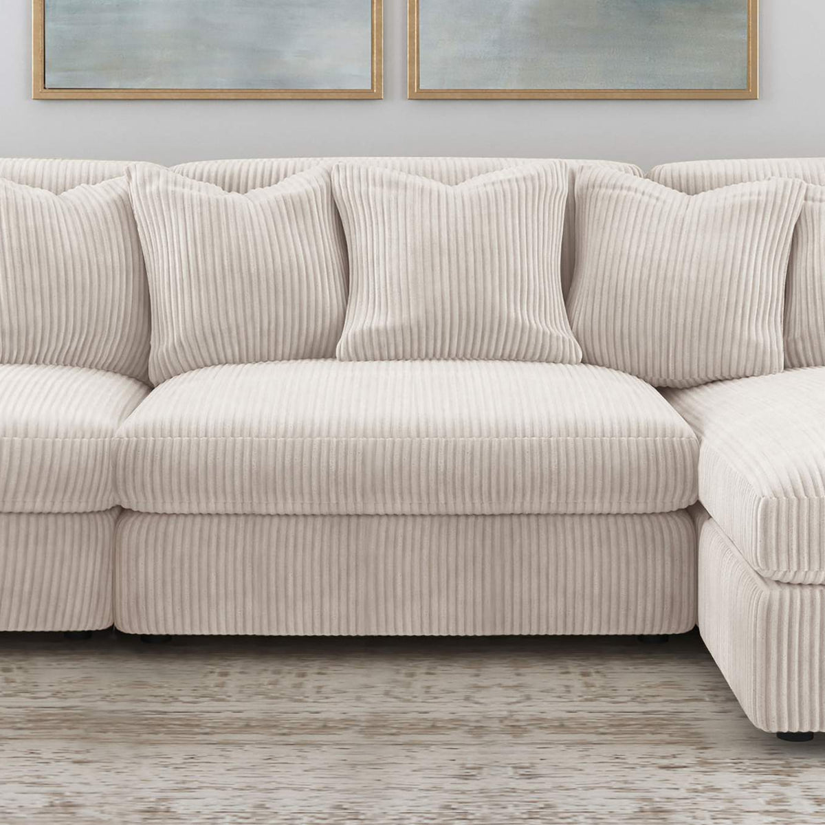509897 Blaine Upholstered Armless Chair Sand