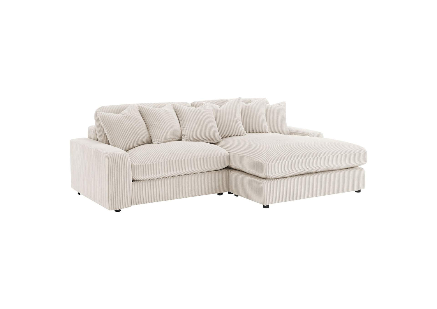 Blaine Upholstered Reversible Chaise Sectional Sofa Sand