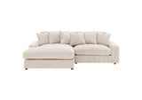 509899 Blaine Upholstered Reversible Chaise Sectional Sofa Sand