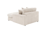 509899 Blaine Upholstered Reversible Chaise Sectional Sofa Sand