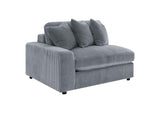509900-SET Blaine Upholstered Reversible Chaise Sectional Sofa Fog