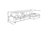 509900-SET Blaine Upholstered Reversible Chaise Sectional Sofa Fog