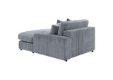 509900 Blaine Upholstered Reversible Chaise Sectional Sofa Fog