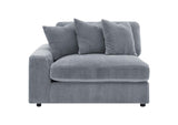 509900 Blaine Upholstered Reversible Chaise Sectional Sofa Fog