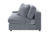 509900 Blaine Upholstered Reversible Chaise Sectional Sofa Fog