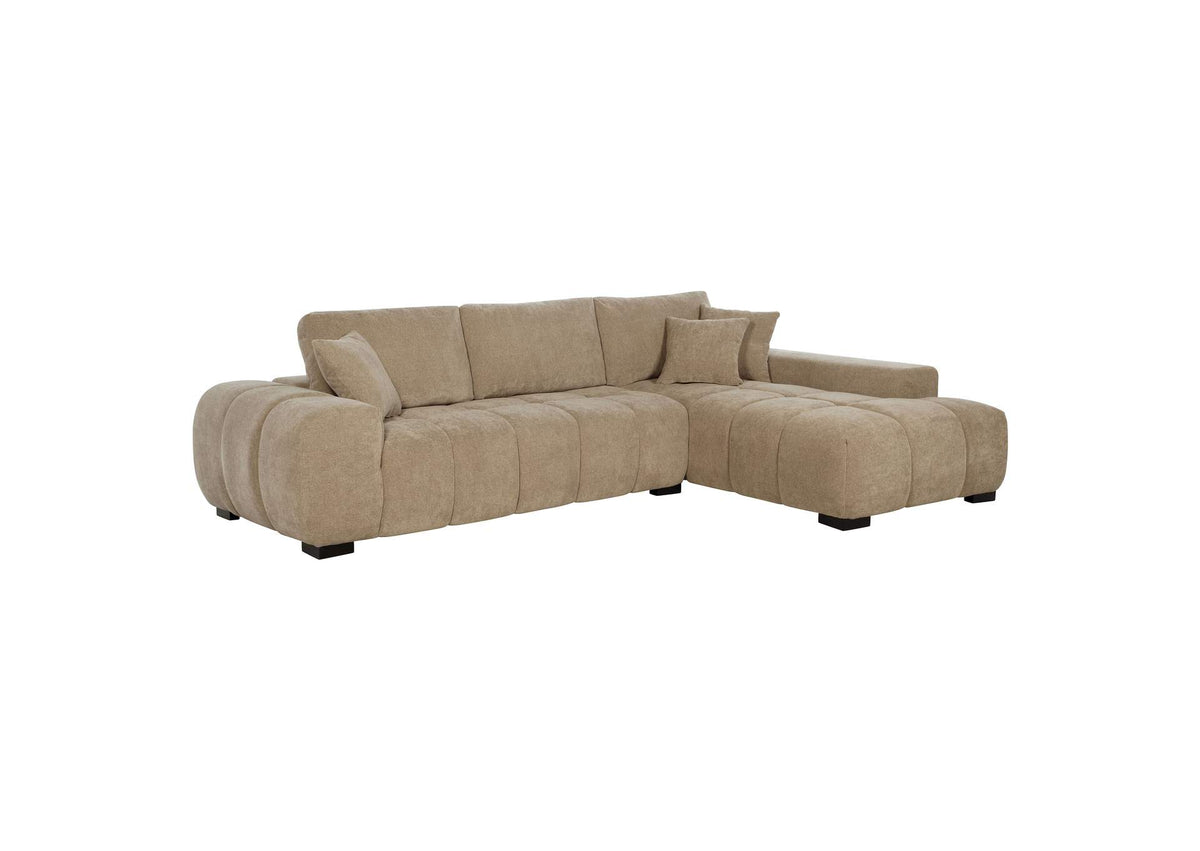 509961 Octavia Upholstered Sectional Chaise Sofa Camel