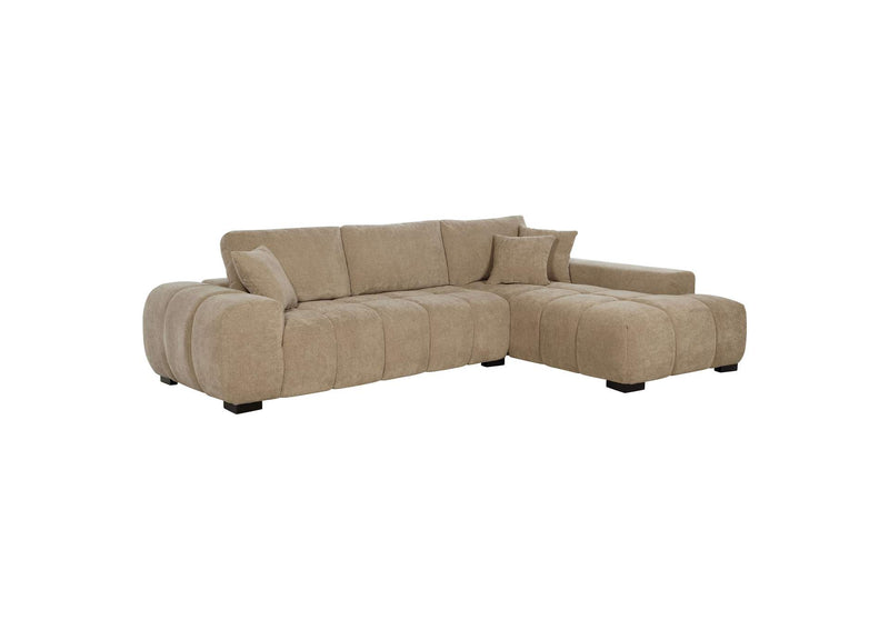 509961 Octavia Upholstered Sectional Chaise Sofa Camel