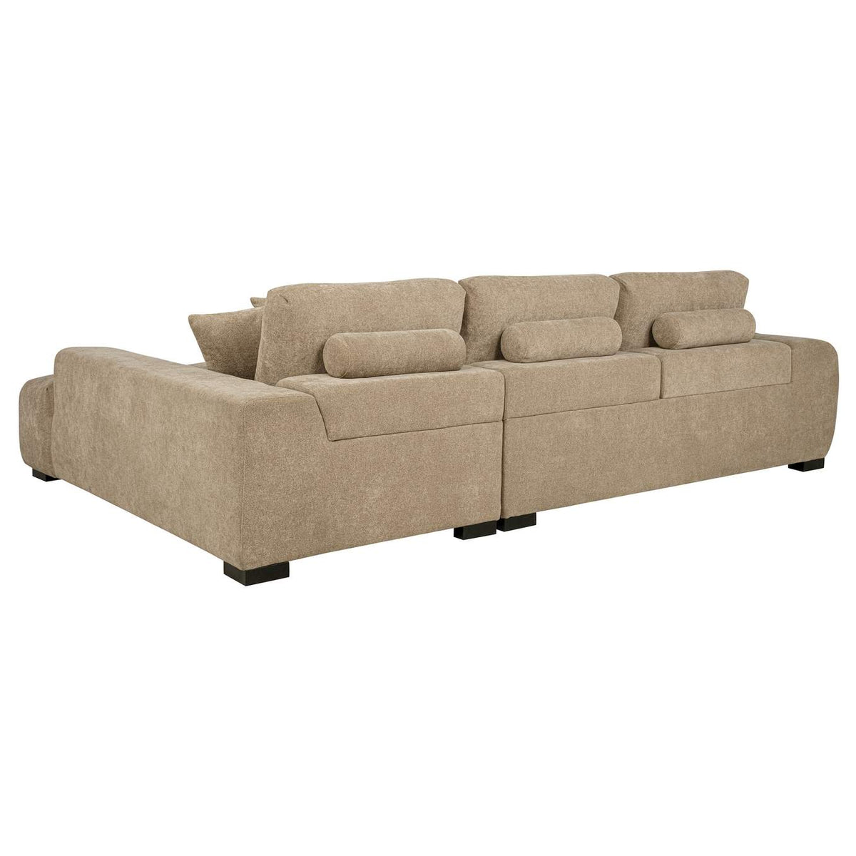 509961 Octavia Upholstered Sectional Chaise Sofa Camel