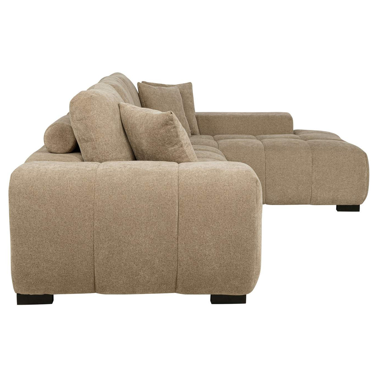 509961 Octavia Upholstered Sectional Chaise Sofa Camel
