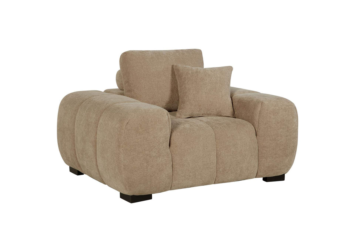 509963 Octavia Upholstered Track Arm Accent Chair Camel