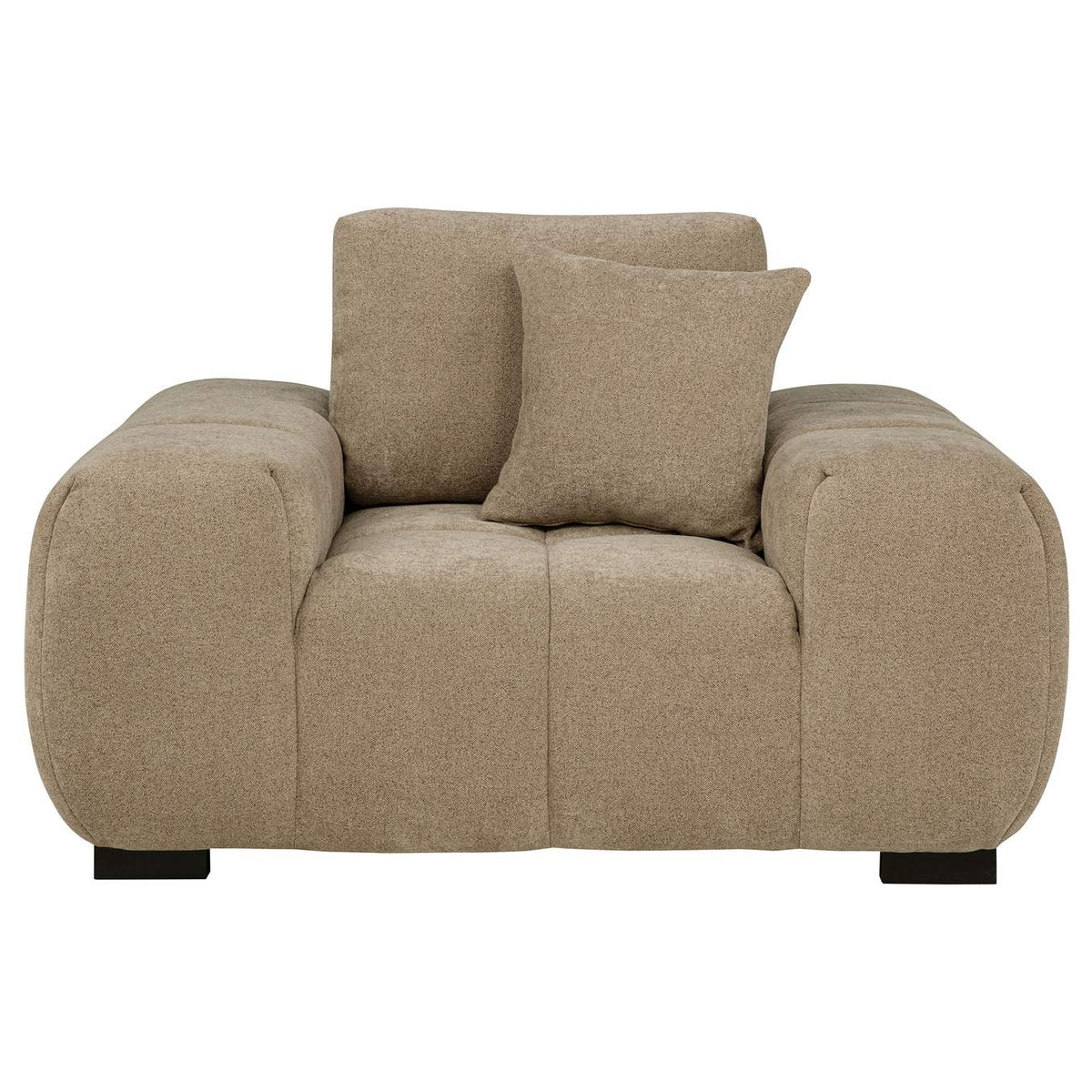 509963 Octavia Upholstered Track Arm Accent Chair Camel