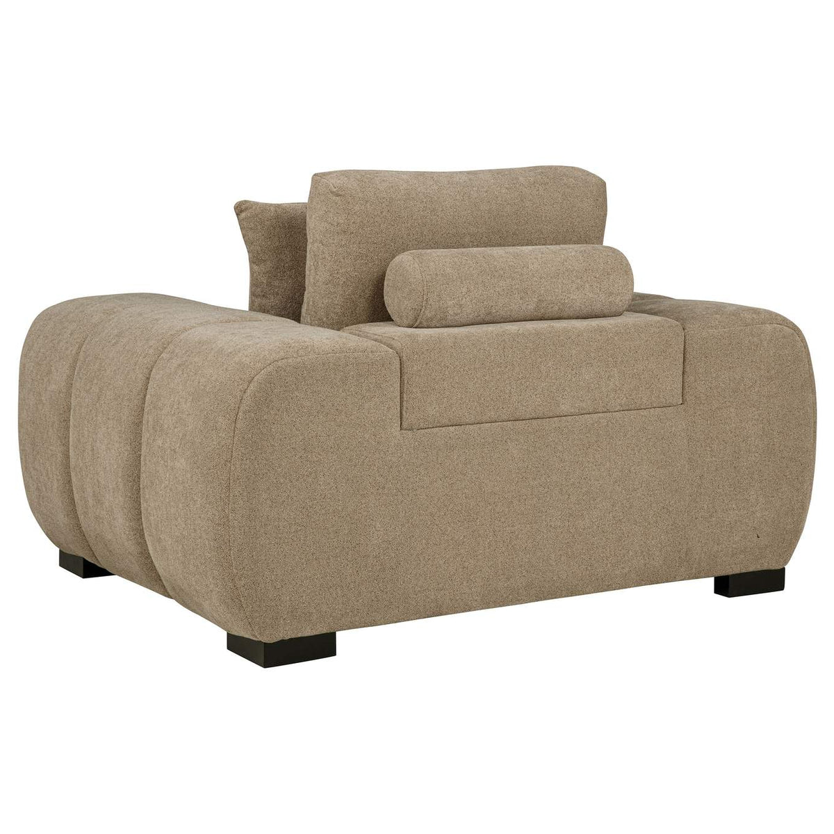 509963 Octavia Upholstered Track Arm Accent Chair Camel